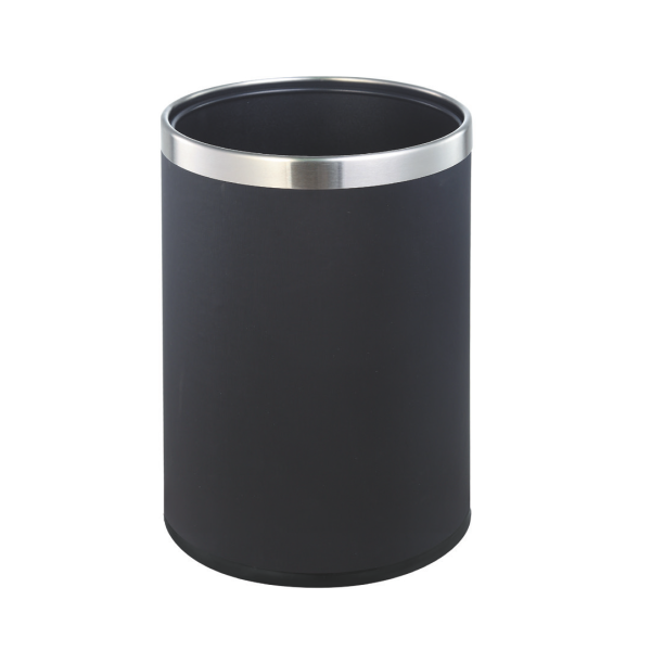 Coș de gunoi fără capac cu piele, negru – 9L – SMH9405B2023