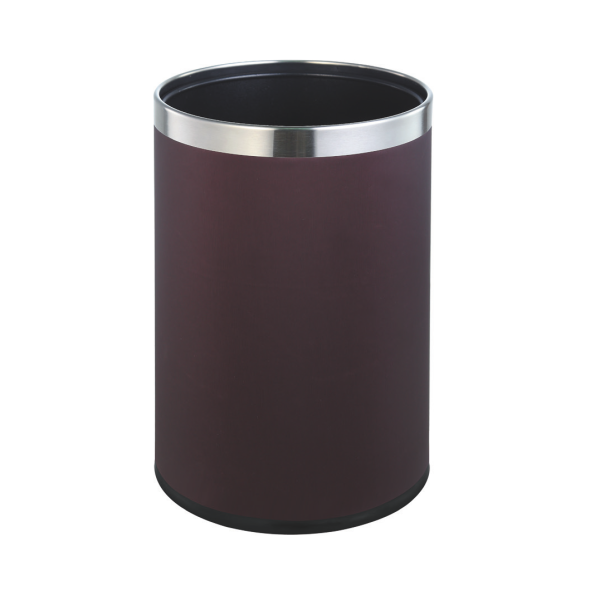 Coș de gunoi fără capac cu piele, maro – 9L – SMH9405BB2023