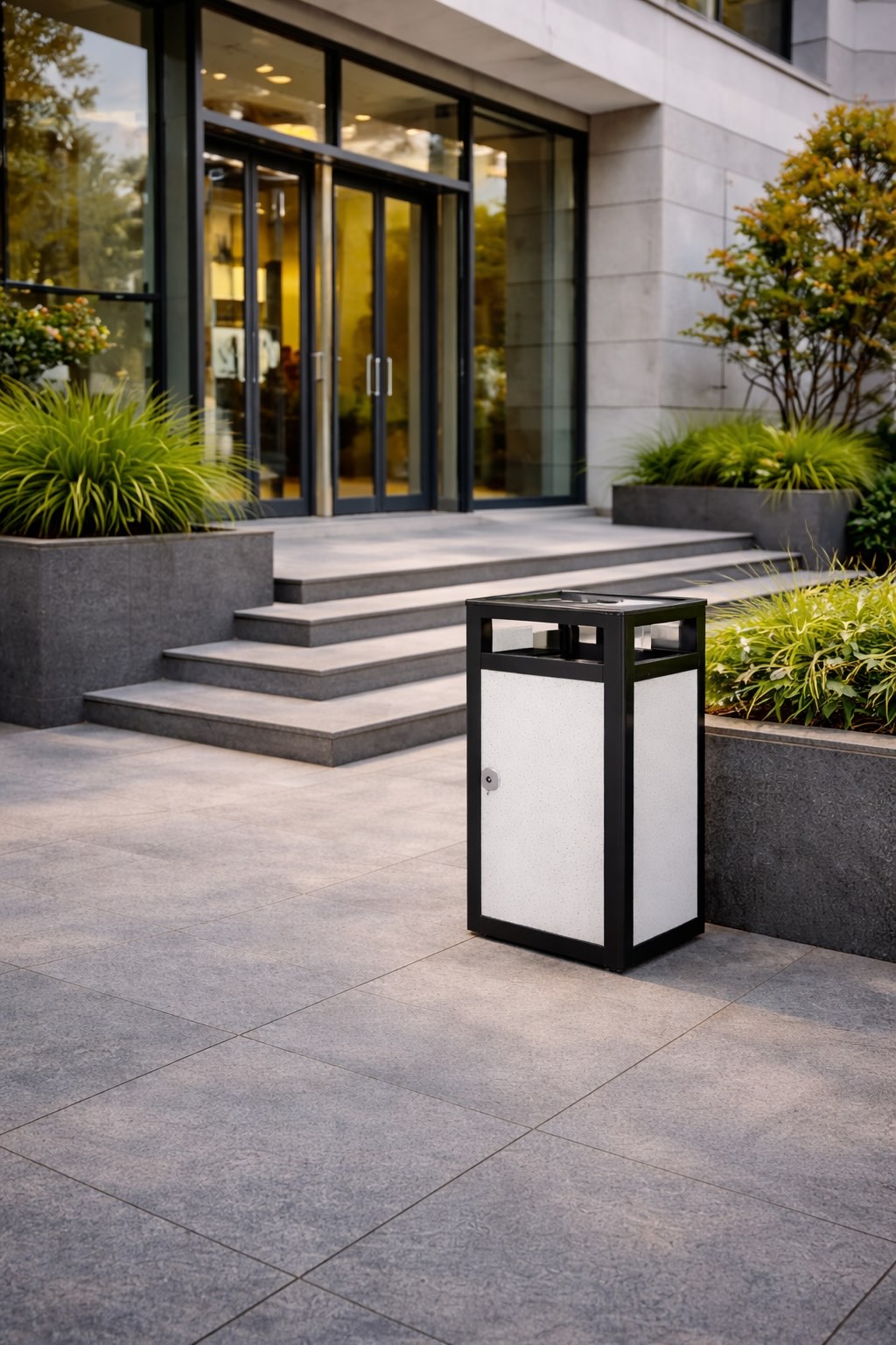 Coș de gunoi exterior 120L Smash Design SM67W – Coș metalic stradal din oțel, rezistent la intemperii, 56 x 56 x 97 cm Coș de gunoi exterior 120L Smash Design SM67W – Coș metalic stradal din oțel, rezistent la intemperii, 56 x 56 x 97 cm