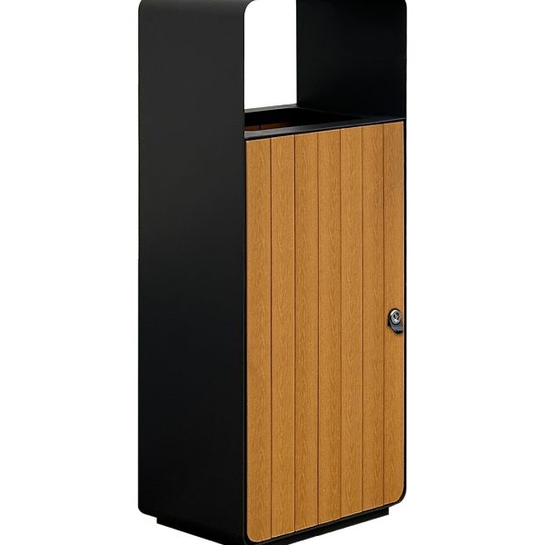 Cos de gunoi comercial, 46L - Smash Design, NERO 188, 40×30×95 CM