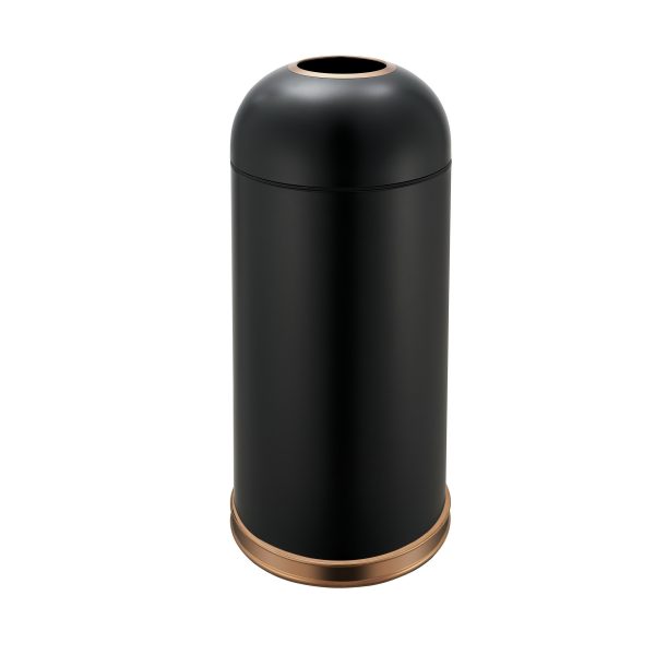 Cos din INOX, 100L, model PRH-110UA25, cu baza si inel auriu superior