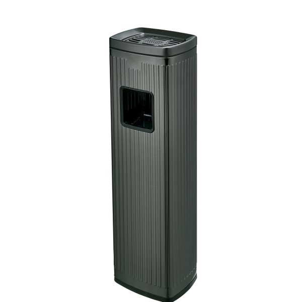 Coș de gunoi cu scrumieră din inox – PRH-129W09JB2023, 20L , 20 cm x 18 cm x 81 cm