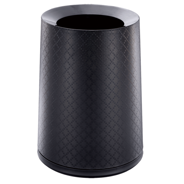 Coș de birou negru din INOX fără capac – 9,4L – PRH-GPX-3S2023