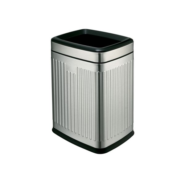 Coș de gunoi fără capac din INOX mat anti-amprentă – 12L – PRH-SF12S-F07
