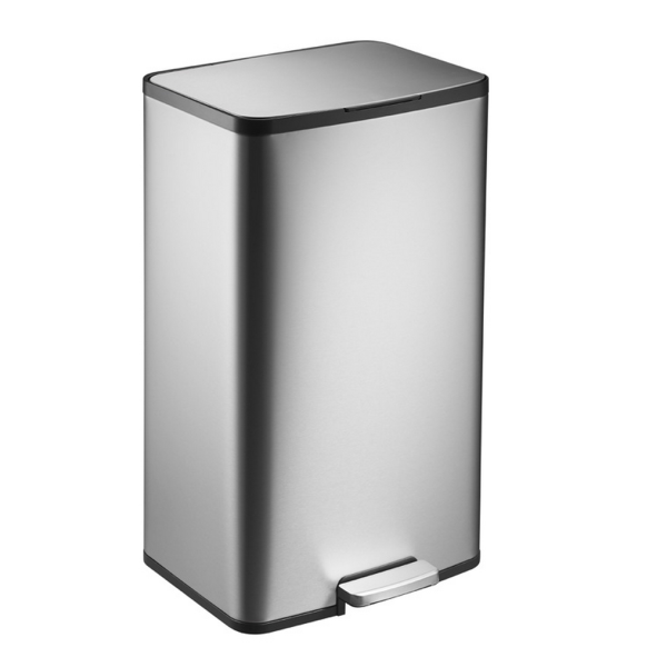 Cos din inox premium cu pedala, 48L cu capac soft-close , EDELIO-48L