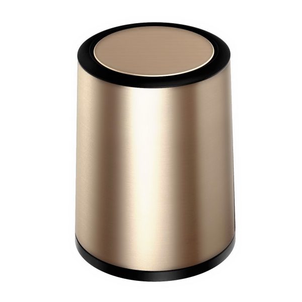 Coș de Gunoi cu Capac Batant „Champagne Gold” SMH9033A – 9 L, Inox, Design Premium