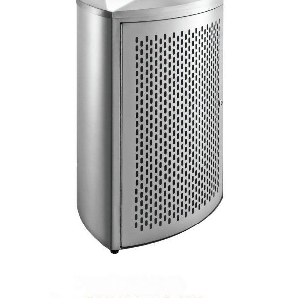 Coș de gunoi comercial din inox, argintiu, 50L – SMH9075S-MT