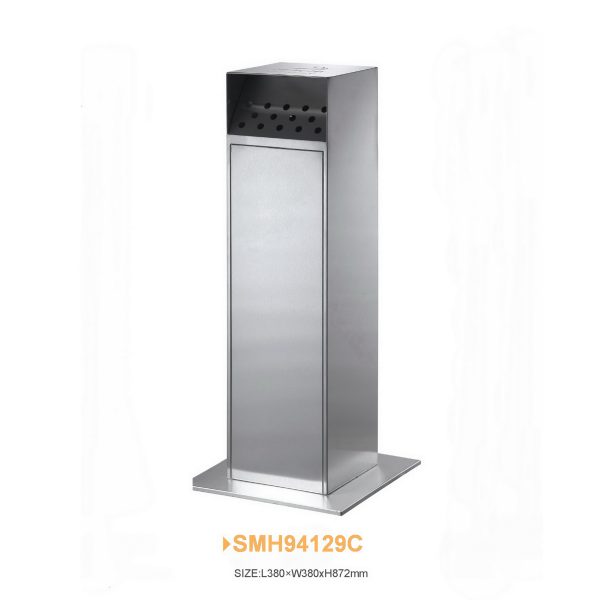 Coș de gunoi cu scrumieră din INOX, argintiu – SMH94129C