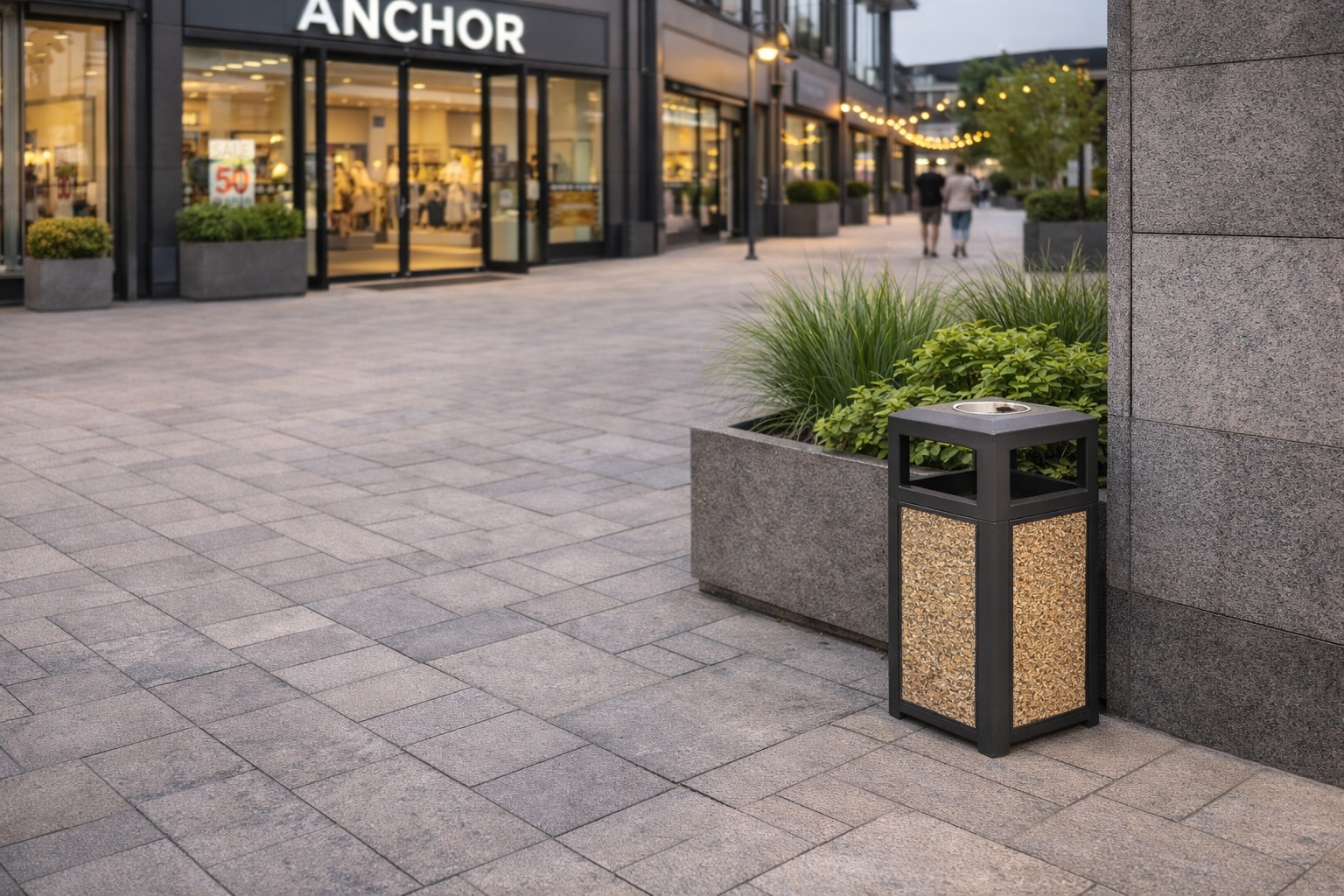 Cos de gunoi exterior cu scrumiera, 60 L, Multicolor, SMASH M, 40 x 40 x 85 CM Cos de gunoi exterior cu scrumiera, 60 L, Multicolor, SMASH M, 40 x 40 x 85 CM