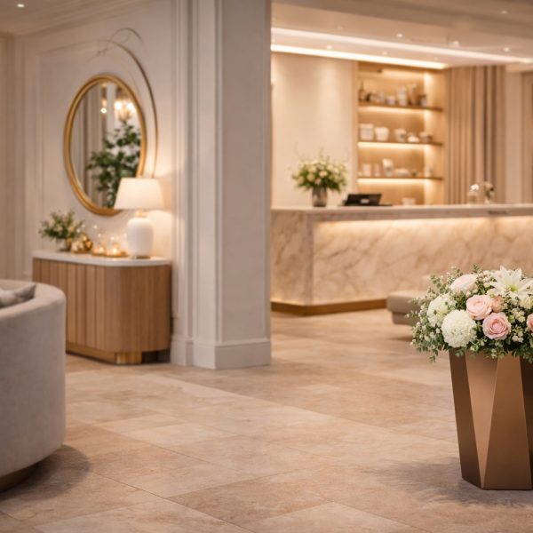 Jardiniera din inox rose gold Smash Design Velora 60